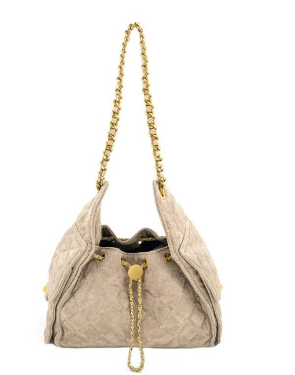 Amelie Drawstring Bag-Taupe