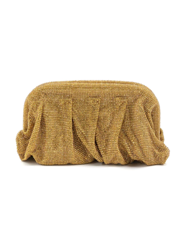 Envy Crystal Clutch-Gold