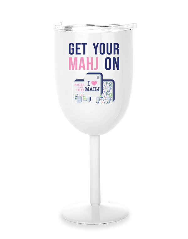 Mahjong Stemmed Wine Tumbler
