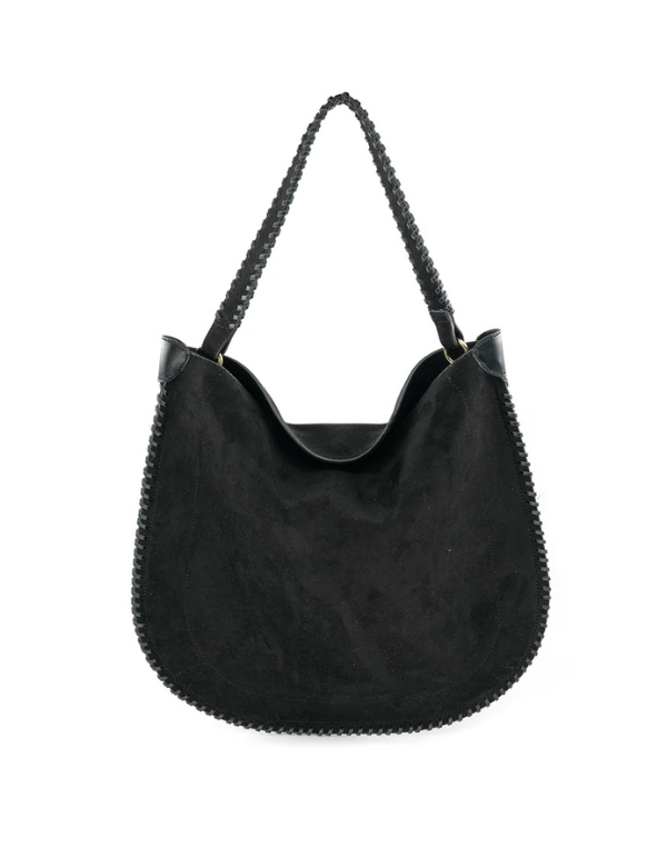 Suede Saddle Bag - Black