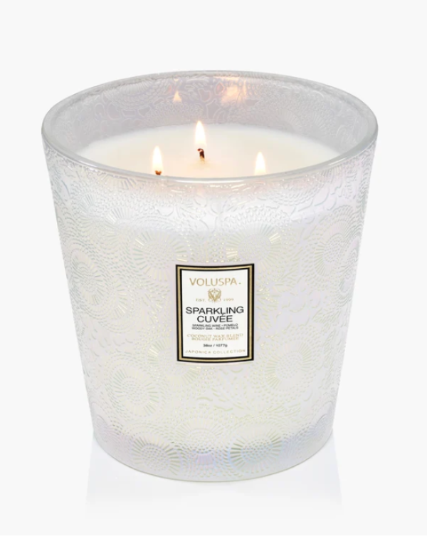 Voluspa 38 oz 3-Wick Hearth Candle-Sparkling Cuvee