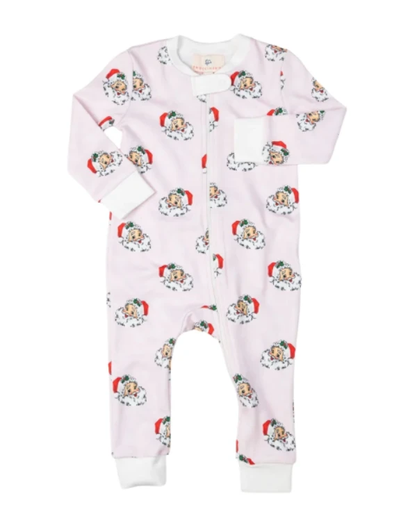 Pink Vintage Santa Knit Pajama