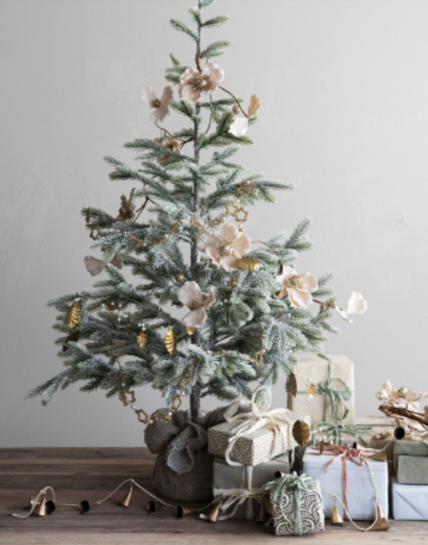 Frost Pine Tree in Burlap Sack (IN STORE PICKUP ONLY)