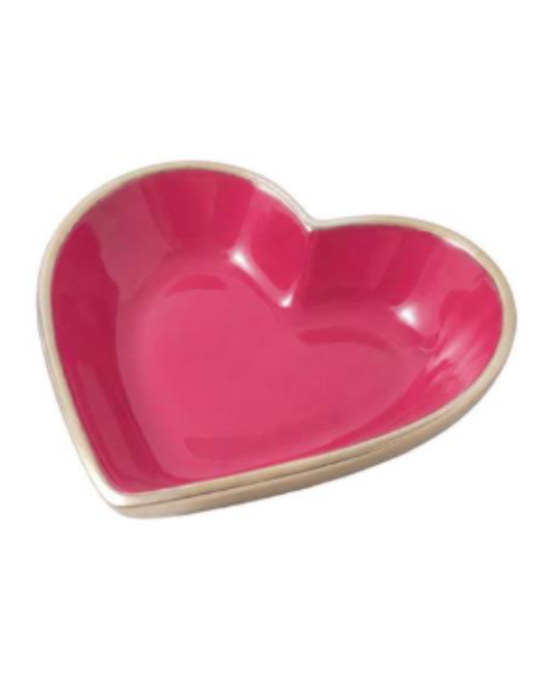 Pink Heart Trinket Dish