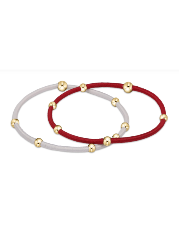 eNewton Gameday "e"ssentials Bracelet-Maroon and White