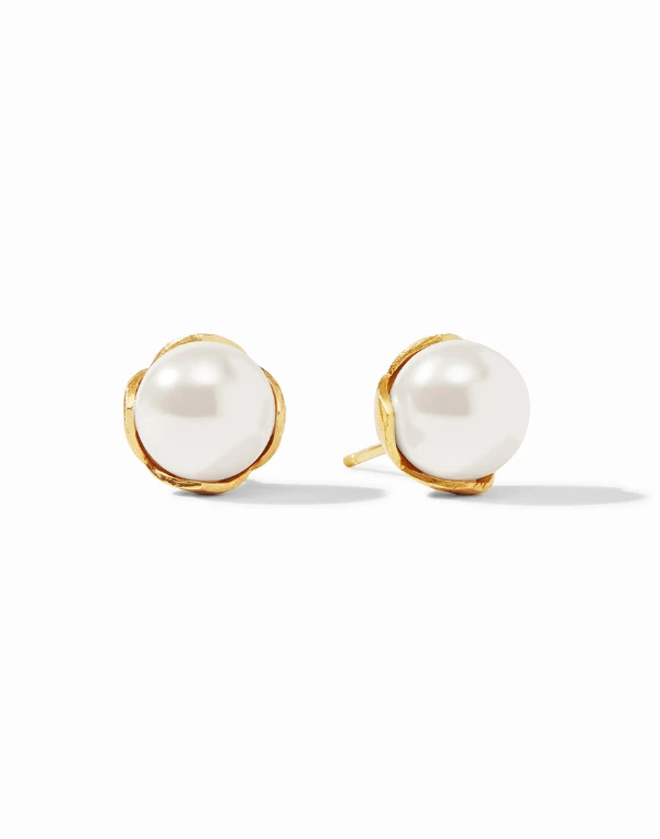 Julie Vos Penelope Pearl Stud Earrings - Medium