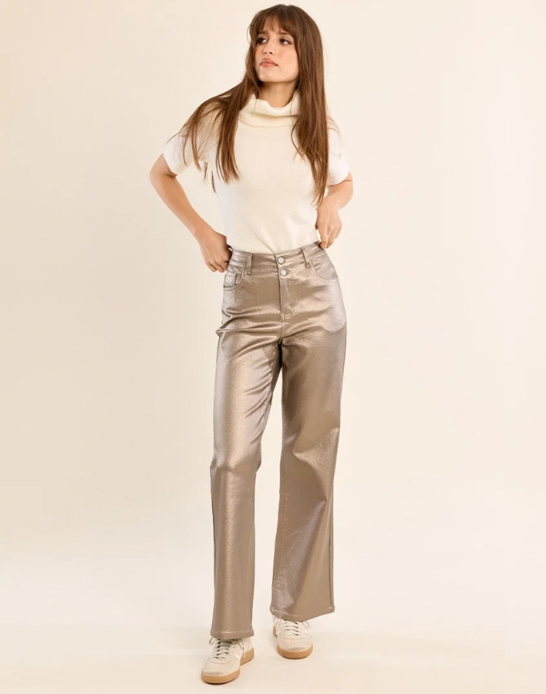 Sophia Gold Metallic Pant