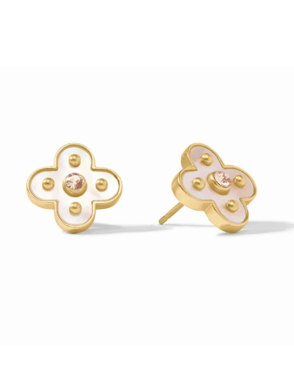 Julie Vos Colette Stud Earring-Champagne