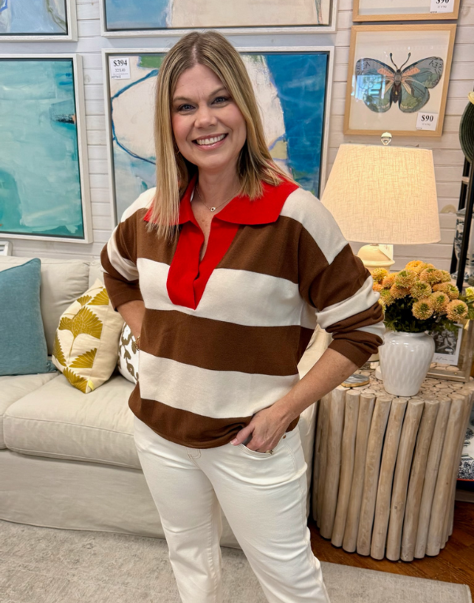 Colchique Sweater - Brown/Red Colchique Sweater - Brown/Red