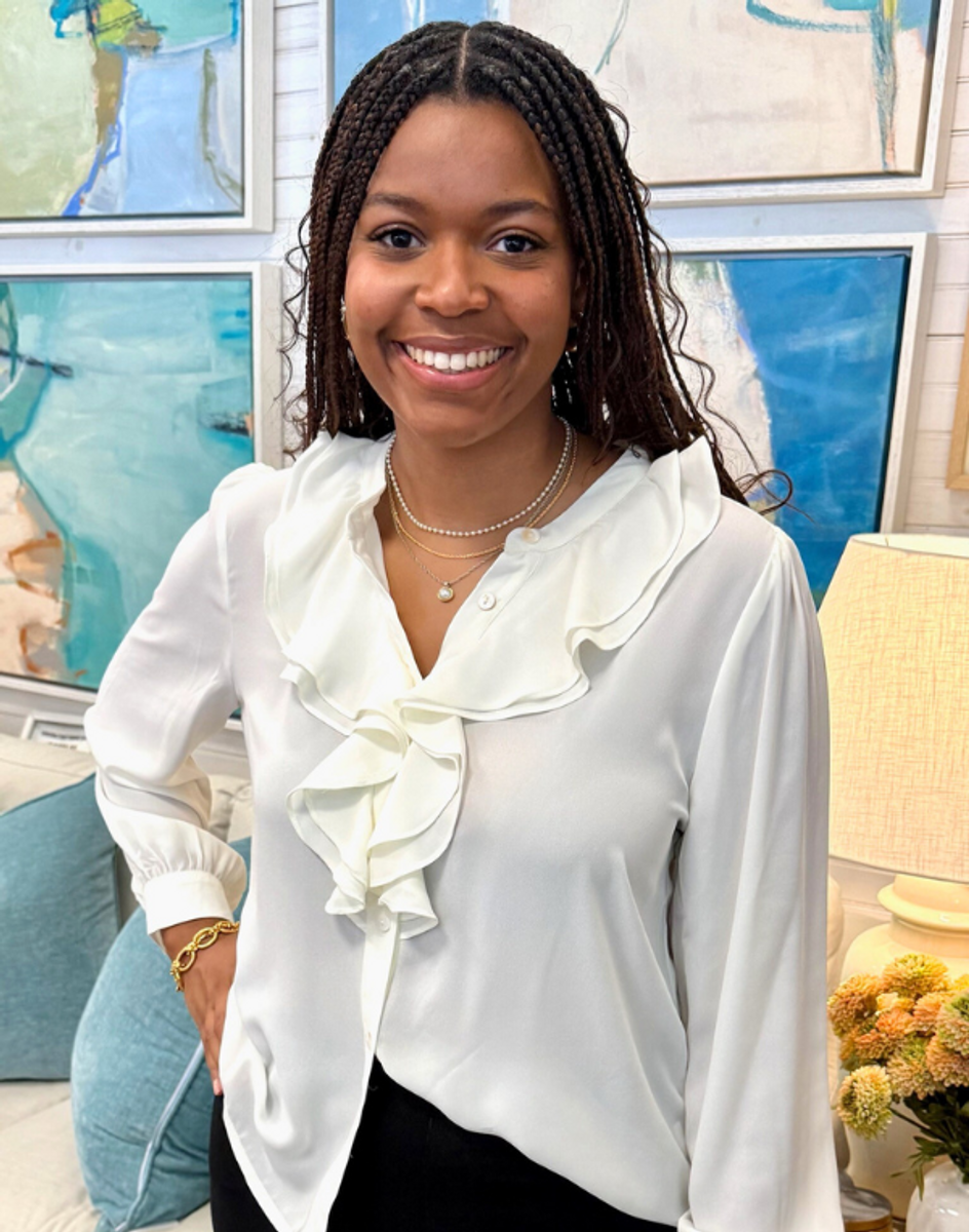 Off-White Woven Ruffle Blouse Off-White Woven Ruffle Blouse