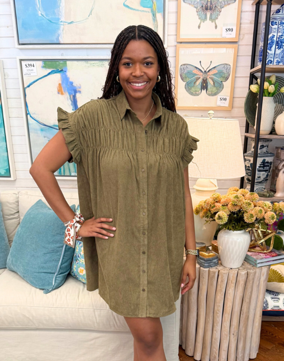 Khaki Woven Dress Khaki Woven Dress