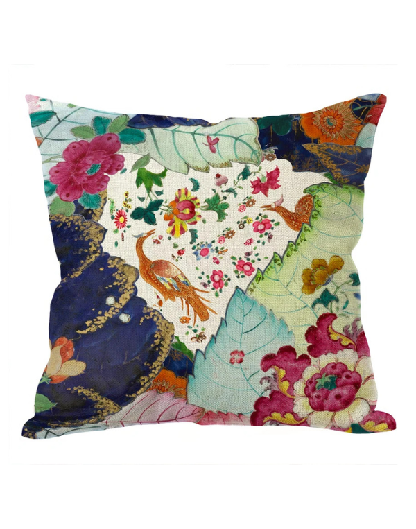 Tobacco Leaf Linen Pillow