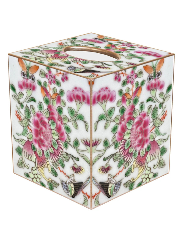 Rose Medallion with Birds Tissue Box Cover