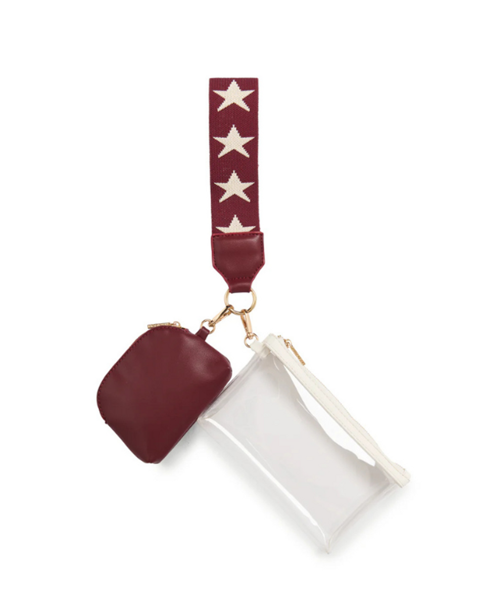 Taylor Mini Wristlet - Maroon Taylor Mini Wristlet - Maroon