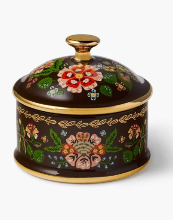 Gracie Round Porcelain Box