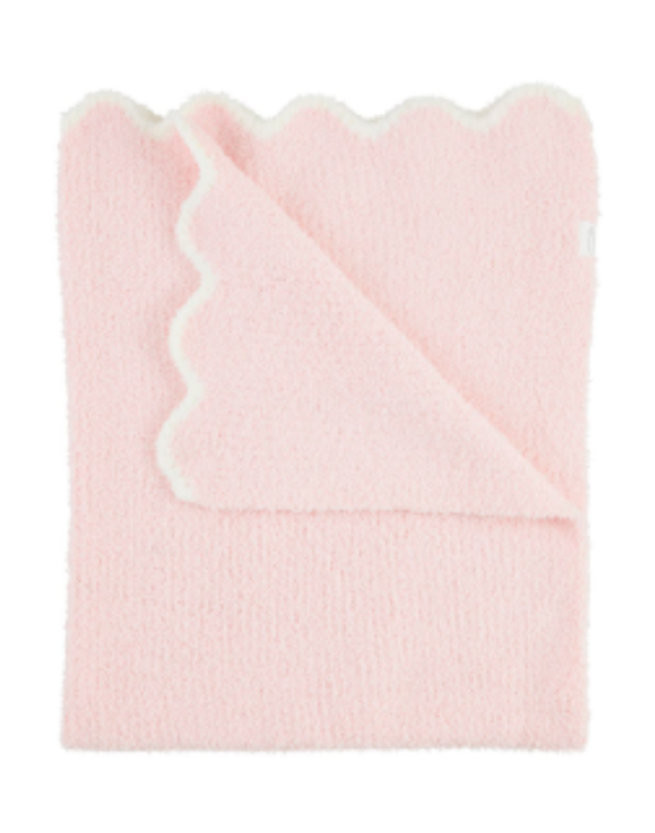 Scallop Chenille Blanket--Pink or Blue Scallop Chenille Blanket--Pink or Blue