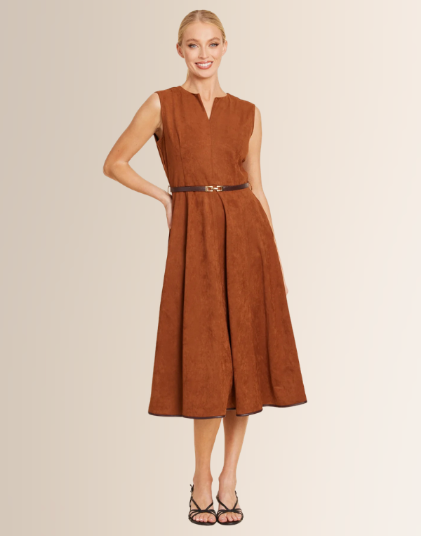 Janet Suede Midi Dress