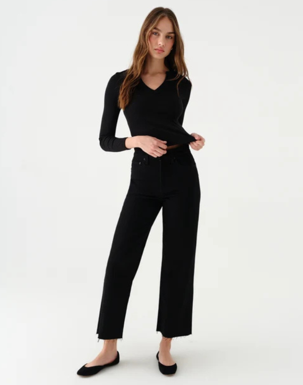 Pleaser High Rise Wide Ankle Jean- After Party