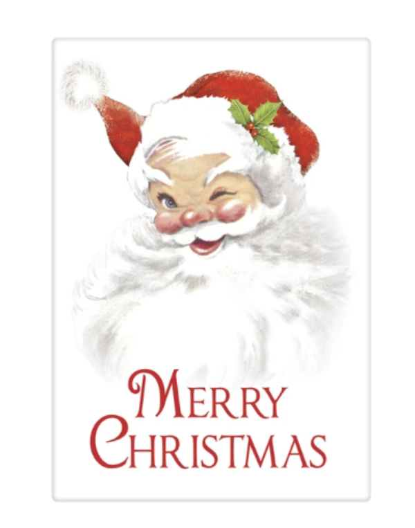 Santa Winking Bagged Towel