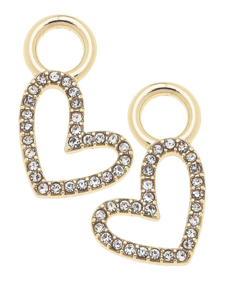 Pave Open Heart Huggie Charm Pave Open Heart Huggie Charm