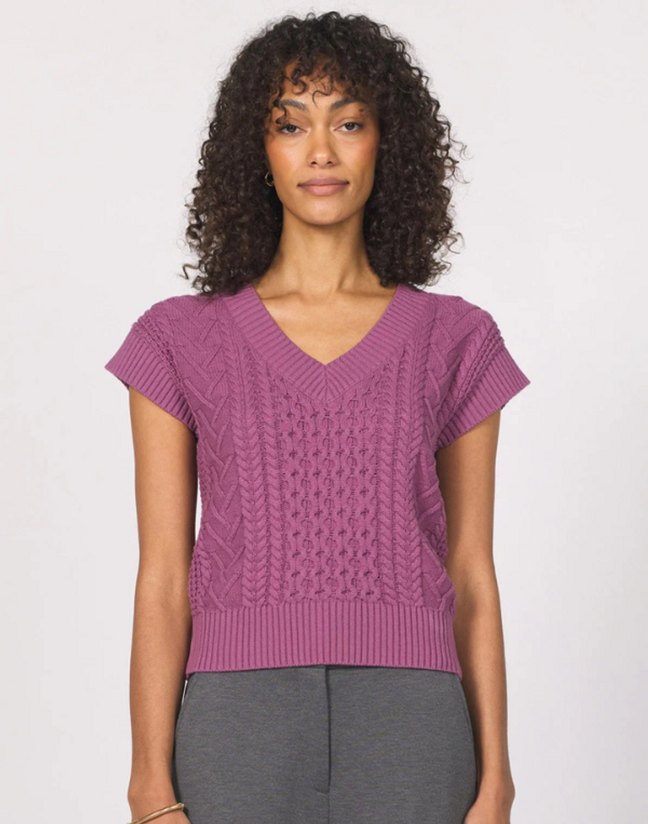 Scout Cable Knit Top - Orchid Smoke Scout Cable Knit Top - Orchid Smoke