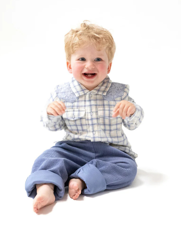 Blue Western Snap Shirt