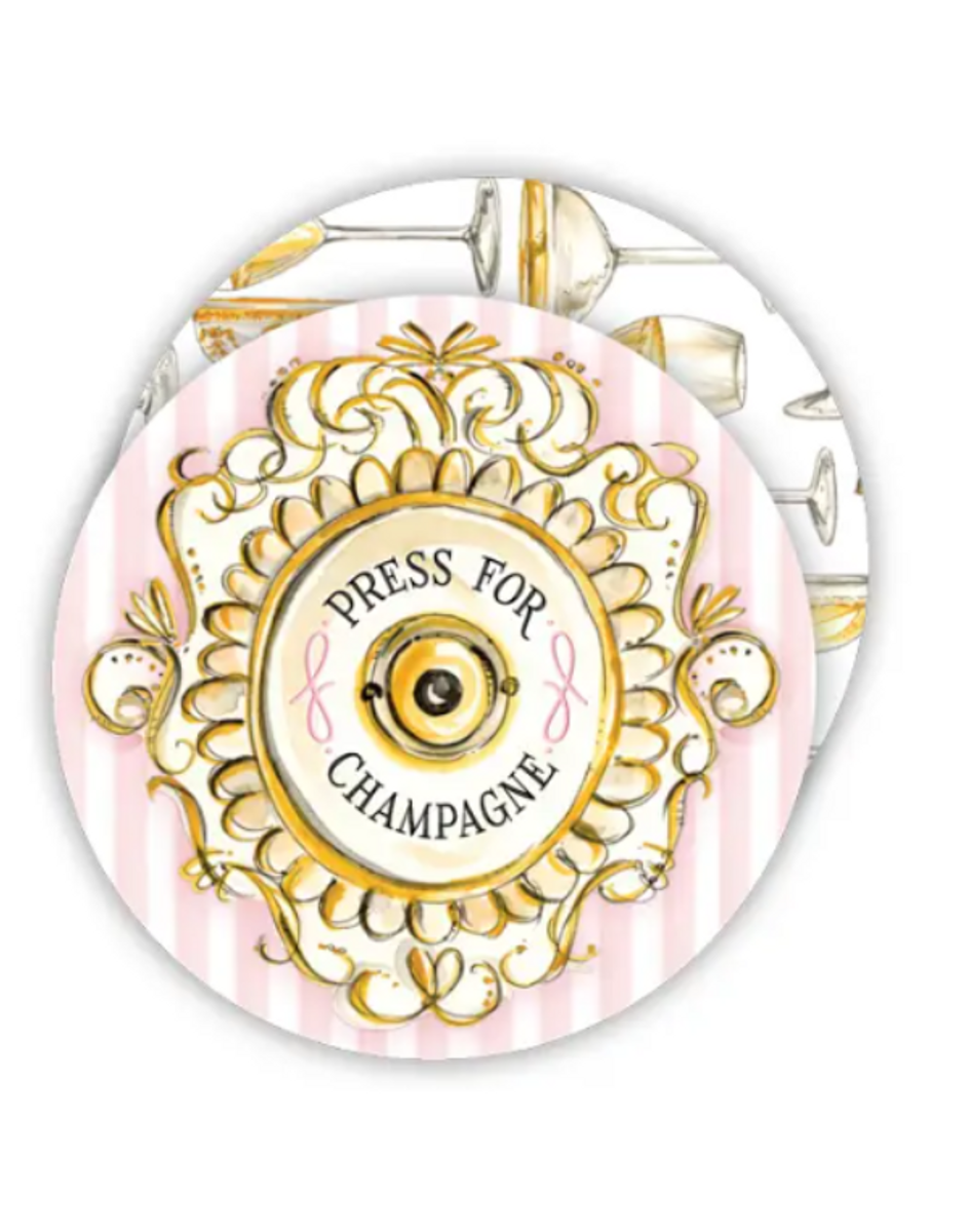 Champagne Call Button Coaster Set Champagne Call Button Coaster Set