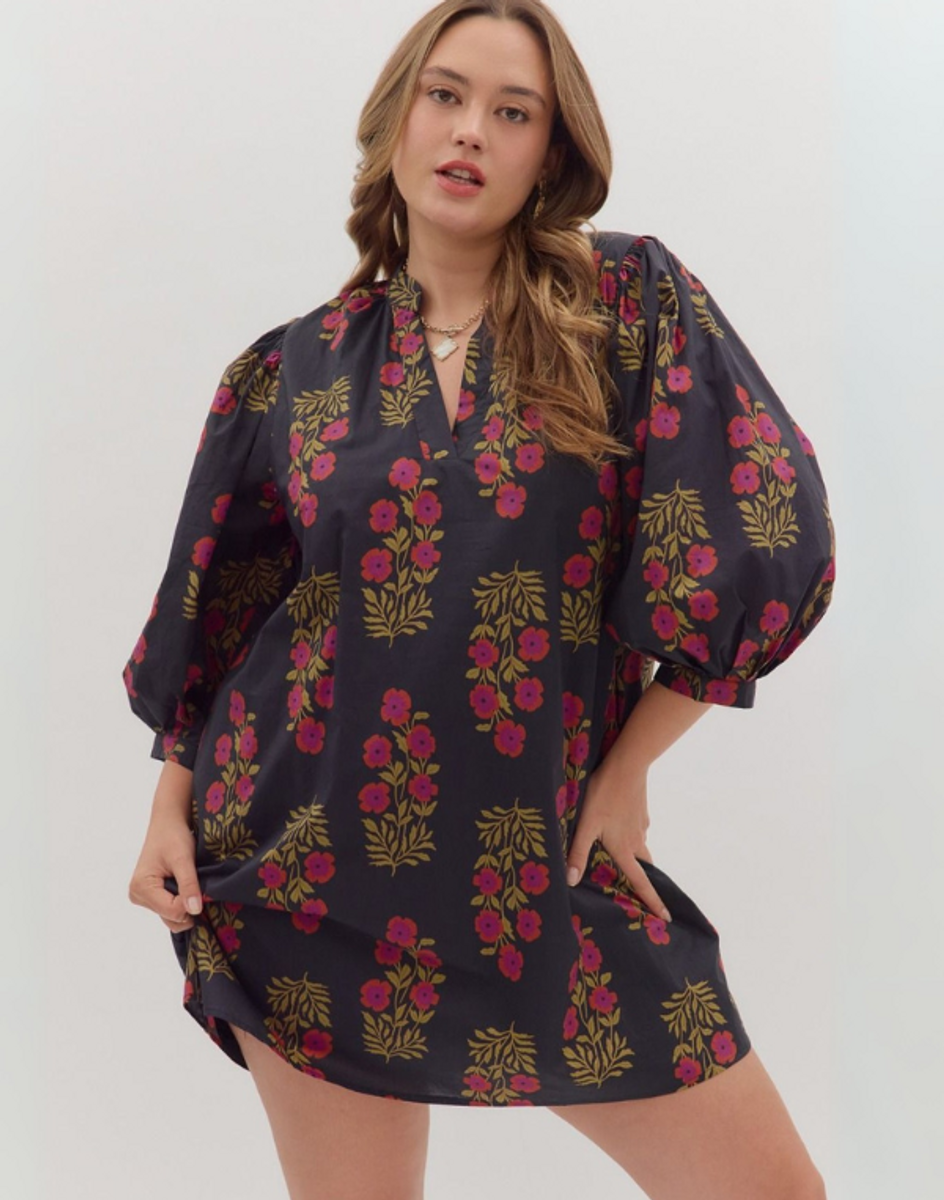 Midnight Bloom Dress - Extended Sizes Midnight Bloom Dress - Extended Sizes