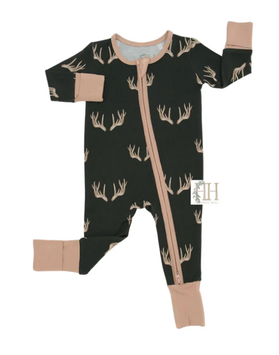 Antler Double Zipper Romper Antler Double Zipper Romper