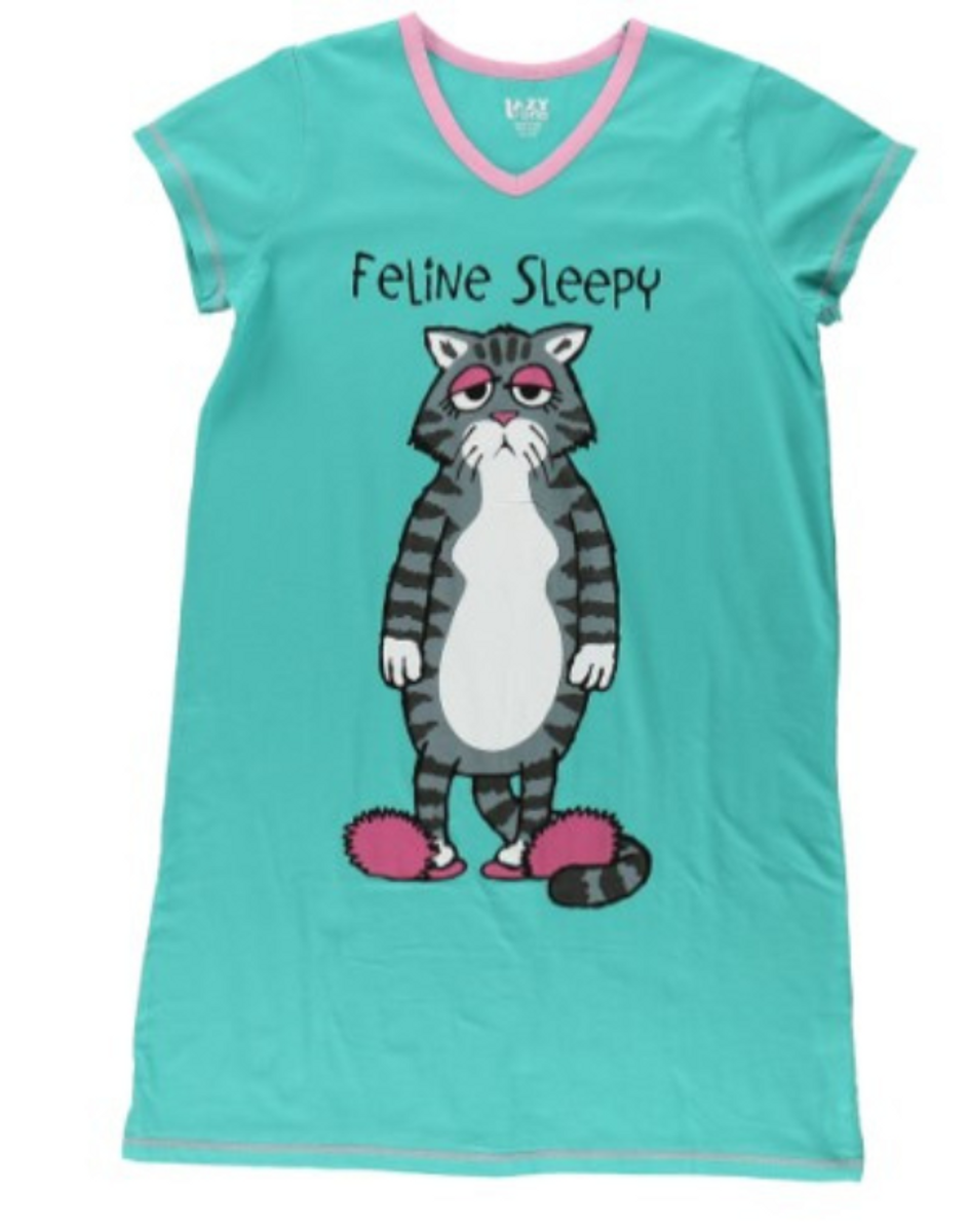 Lazy One Feline Sleepy Nightshirt Lazy One Feline Sleepy Nightshirt