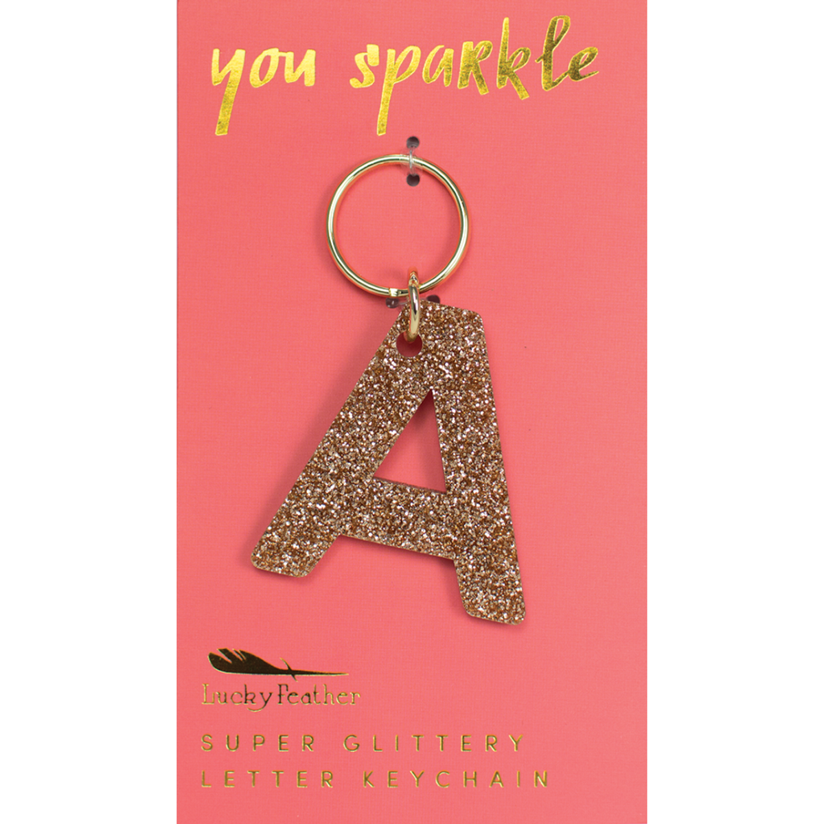 Lucky Feather Glitter Keychain Lucky Feather Glitter Keychain