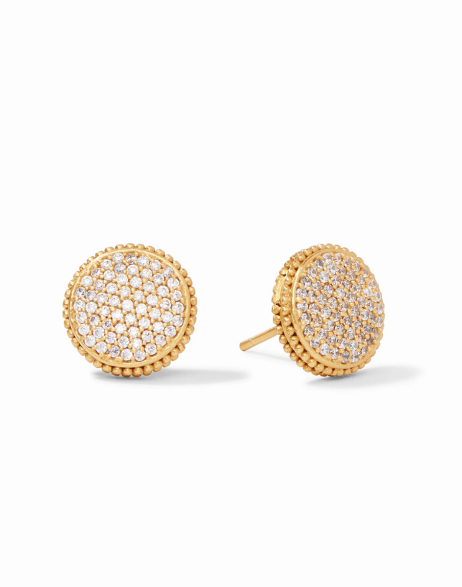 Julie Vos Fleur-de-Lis Pavé Stud Earrings Julie Vos Fleur-de-Lis Pavé Stud Earrings
