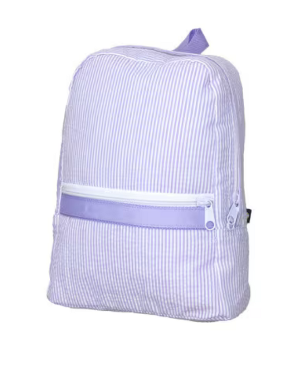 Lilac Seersucker Small Backpack Lilac Seersucker Small Backpack