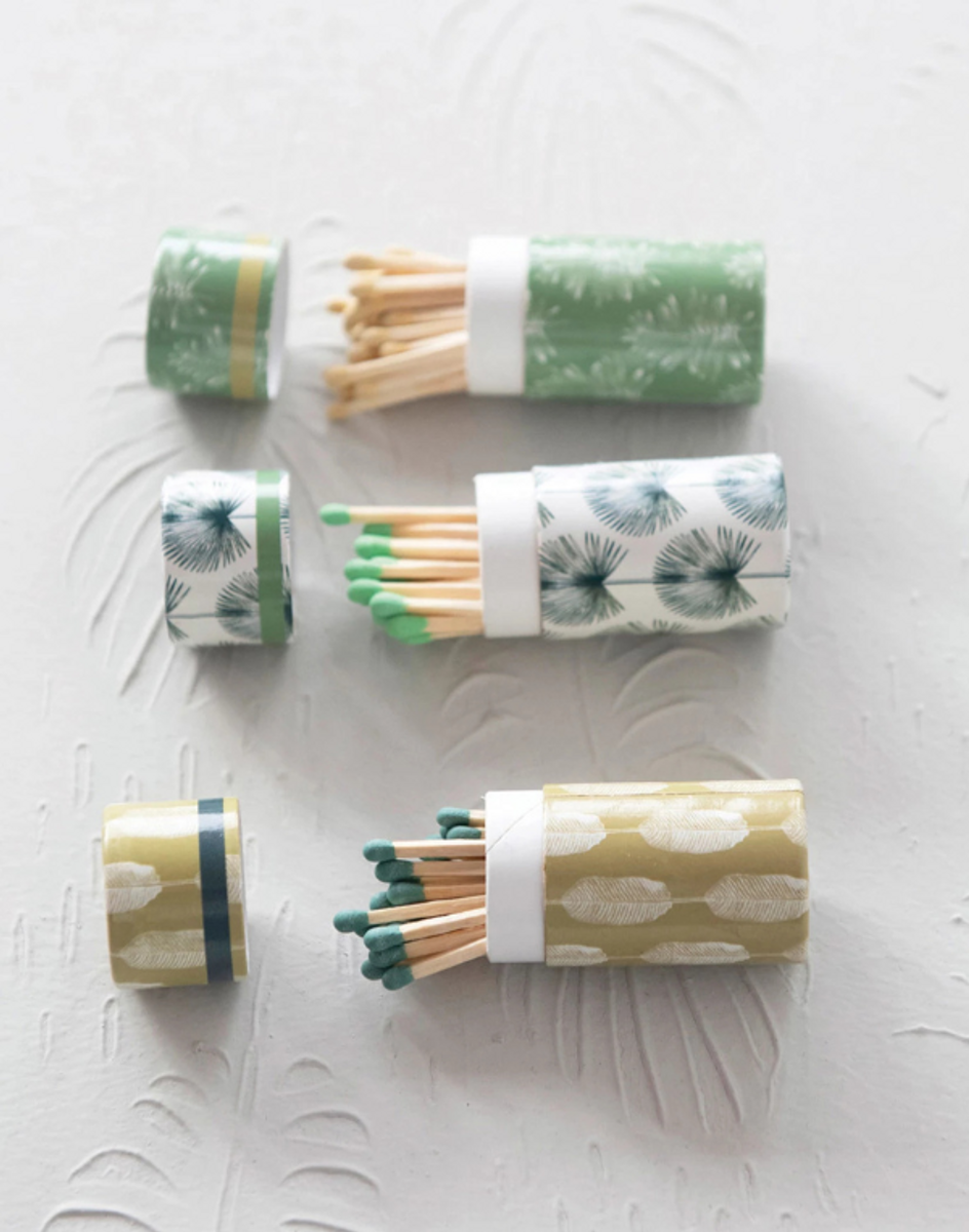 Safety Matches with Leaves Print Safety Matches with Leaves Print