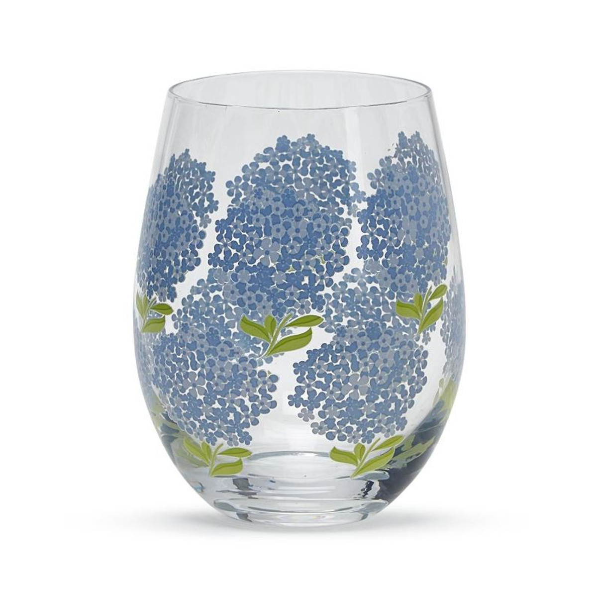 Hydrangea Stemless Wine Glass Hydrangea Stemless Wine Glass