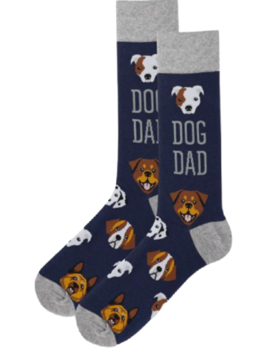 HotSox Men's Dog Dad Crew Socks HotSox Men's Dog Dad Crew Socks