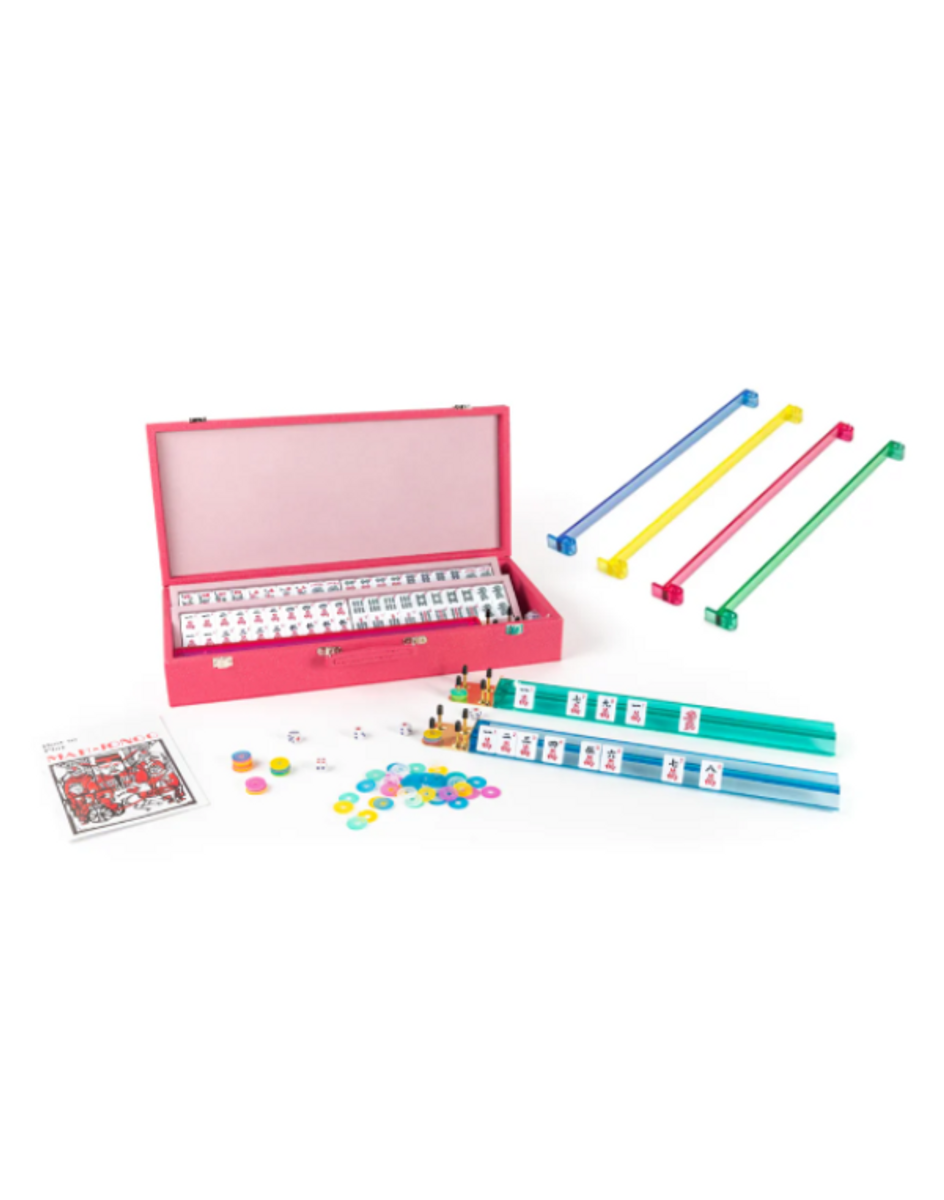 Onyx Mahjong Set--Pink Onyx Mahjong Set--Pink