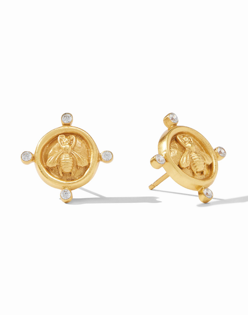 Julie Vos Bee Cameo Stud Earrings