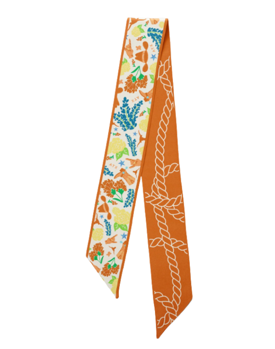 Saturday Silks Texas Longhorns Twilly Scarf Saturday Silks Texas Longhorns Twilly Scarf
