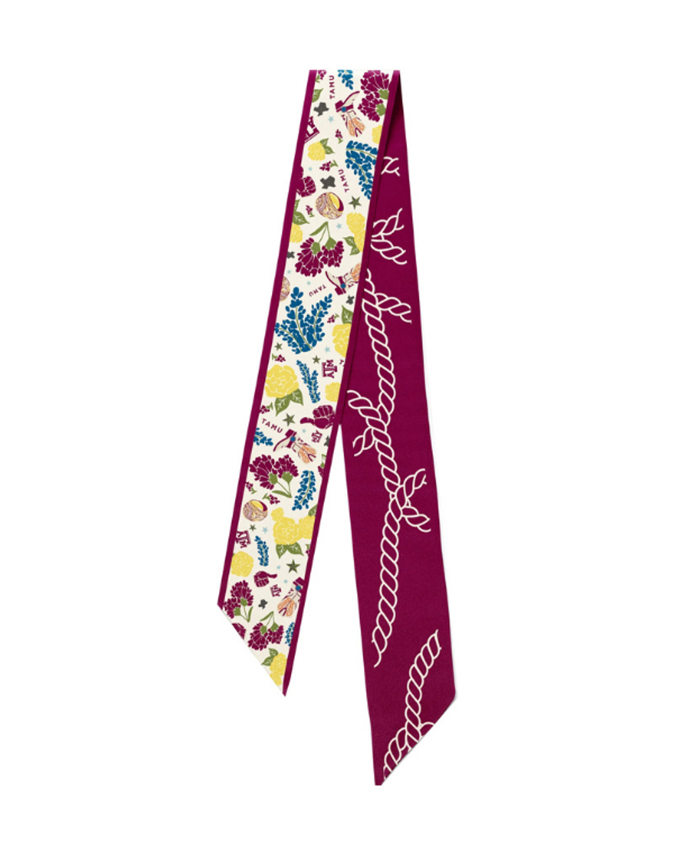 Saturday Silks Texas A&M Twilly Scarf
