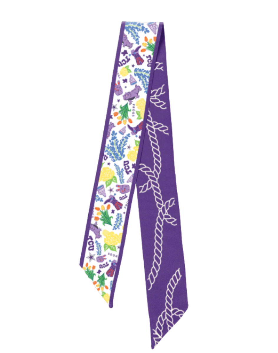 Saturday Silks TCU Horned Frogs Twilly Scarf Saturday Silks TCU Horned Frogs Twilly Scarf
