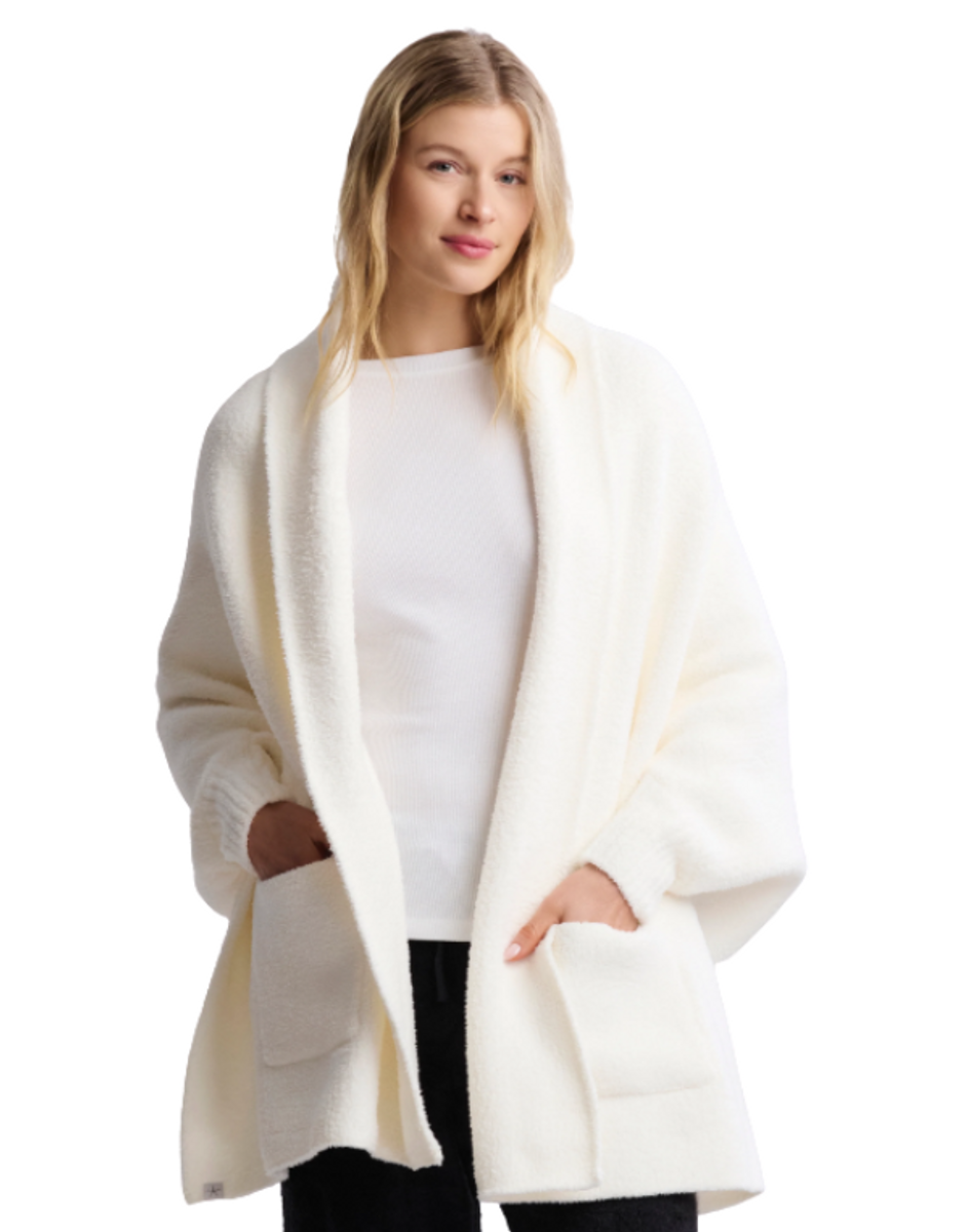 Barefoot Dreams Cozy Chic Blanket Wrap--Pearl Barefoot Dreams Cozy Chic Blanket Wrap--Pearl