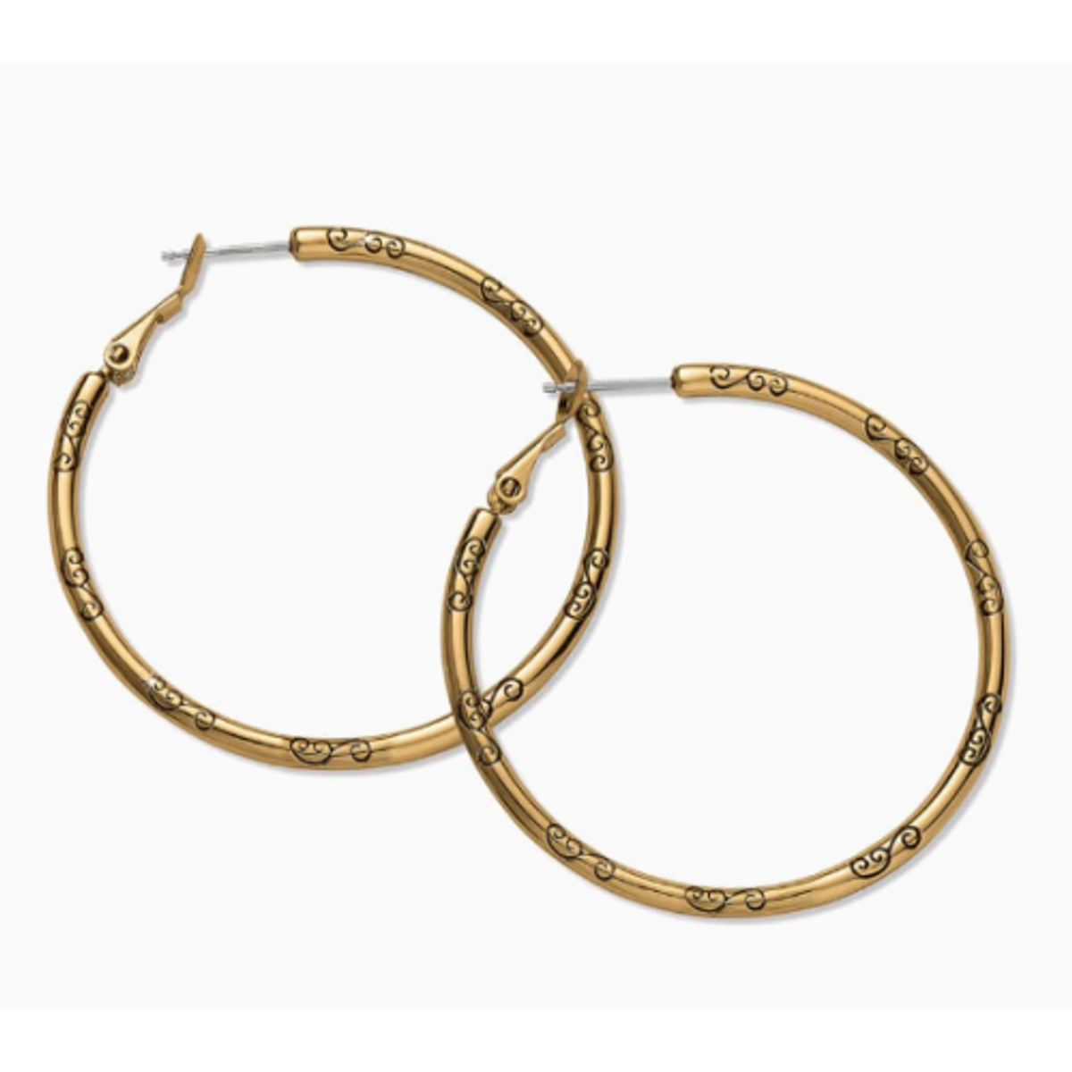 Brighton Large Gold Plated Hoop Charm Earrings Brighton Large Gold Plated Hoop Charm Earrings
