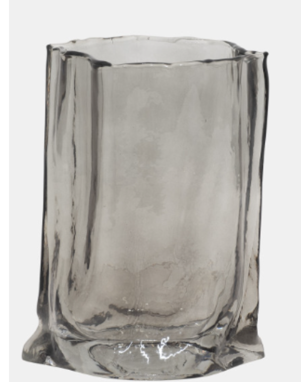 Paper Bag Smoke Glass Vase