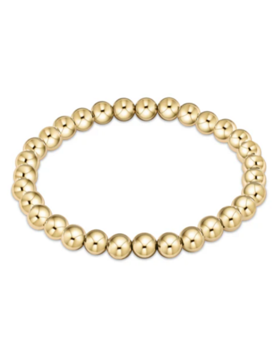 eNewton Classic Gold Bead Bracelet--6mm