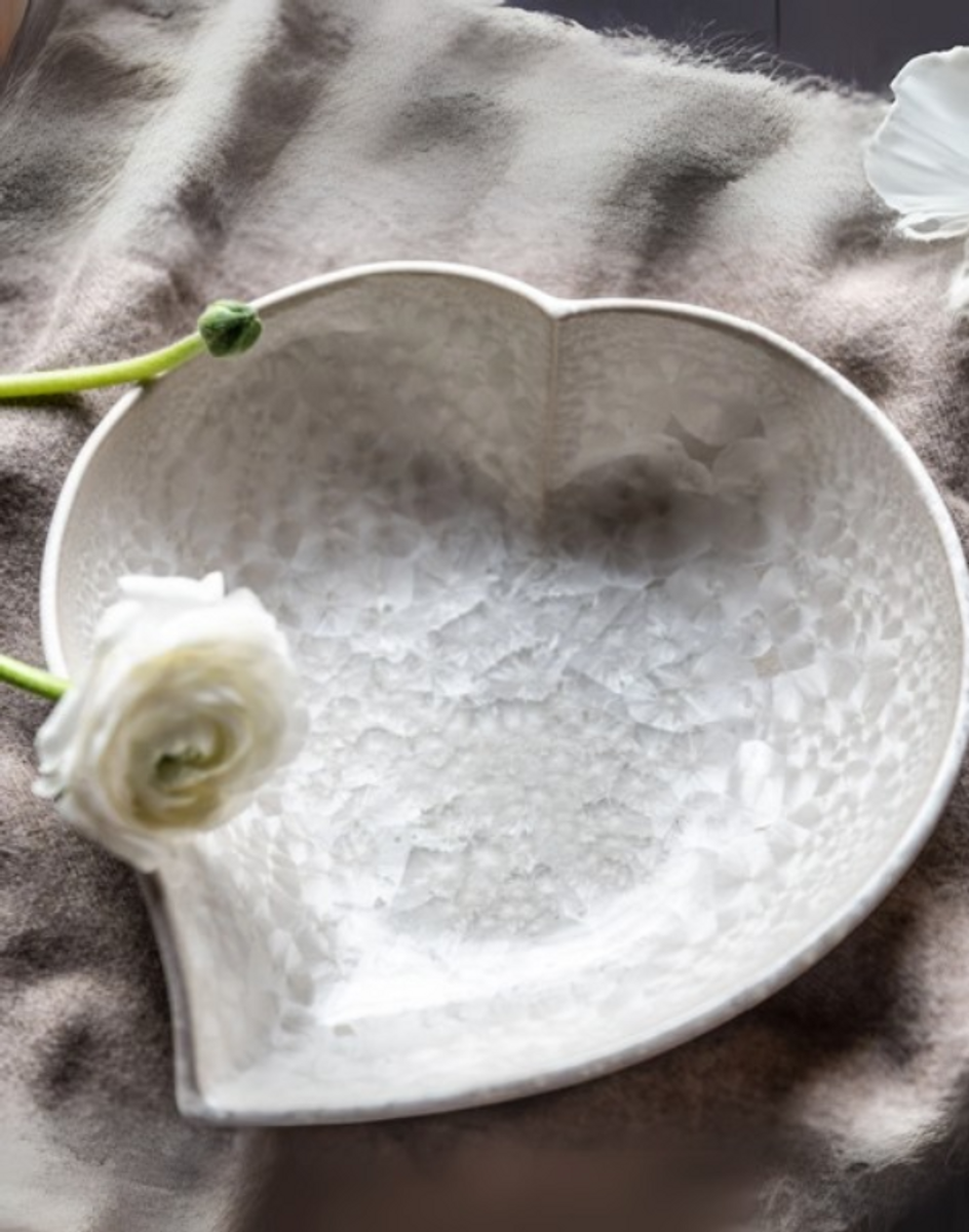 Simon Pearce Small Crystalline Twish Heart Bowl - Various Colors Simon Pearce Small Crystalline Twish Heart Bowl - Various Colors