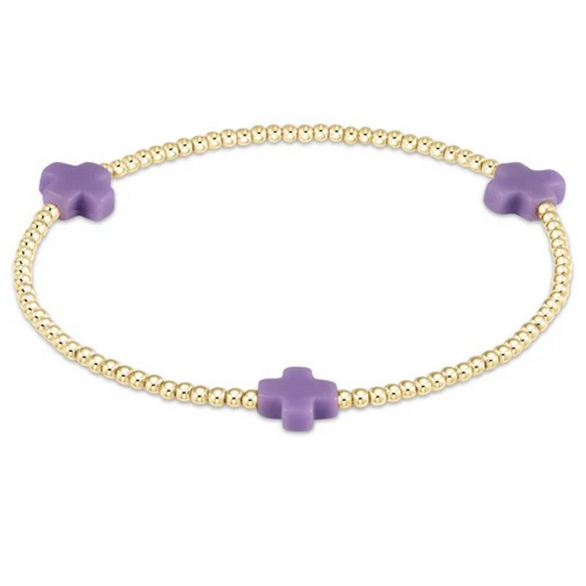 eNewton Signature Cross Pattern Bracelet--Purple