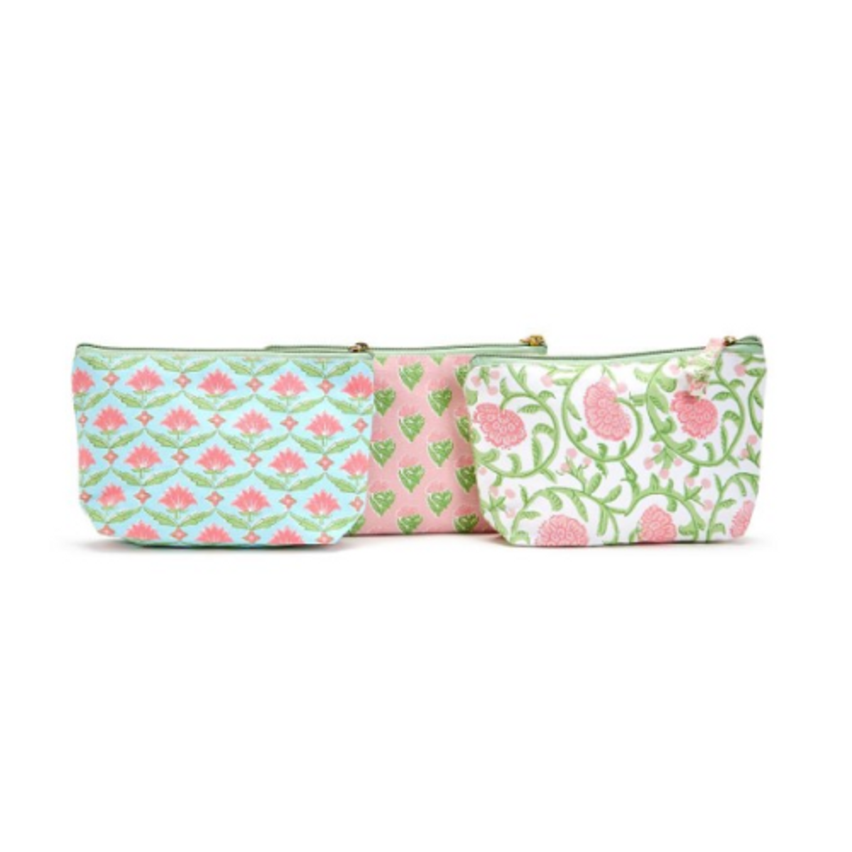 Small Floral Block Print Pouch Small Floral Block Print Pouch