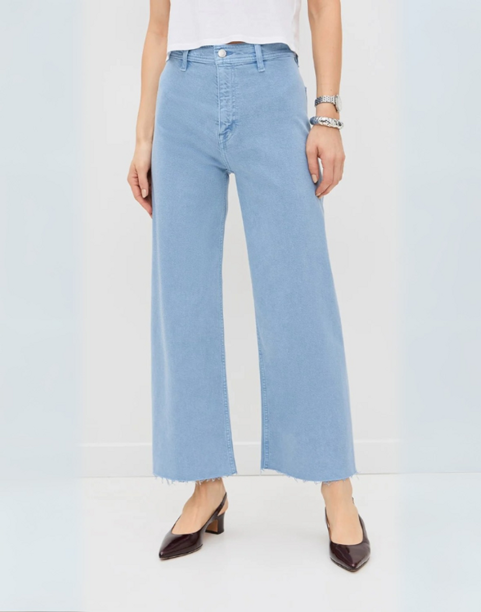Pistola Penny Crop High Rise Wide Leg - Frost Blue Pistola Penny Crop High Rise Wide Leg - Frost Blue