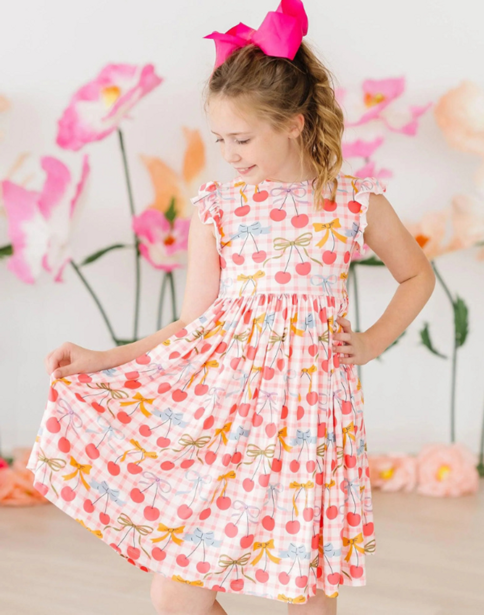 Retro Picnic Flutter Sleeve Twirl Dress Retro Picnic Flutter Sleeve Twirl Dress